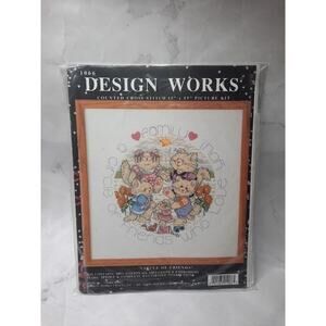 Design Works Counted Cross Stitch Picture Kit Circle Of Friends 1066 Cats Kitten